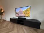 Zwevend TV-meubel zwart eiken 200cm, Ophalen, Luxe, Eikenhout, Zo goed als nieuw