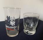 2 Black & White Whisky glazen. H.12 en 9 cm., Ophalen of Verzenden, Zo goed als nieuw, Borrel- of Shotglas