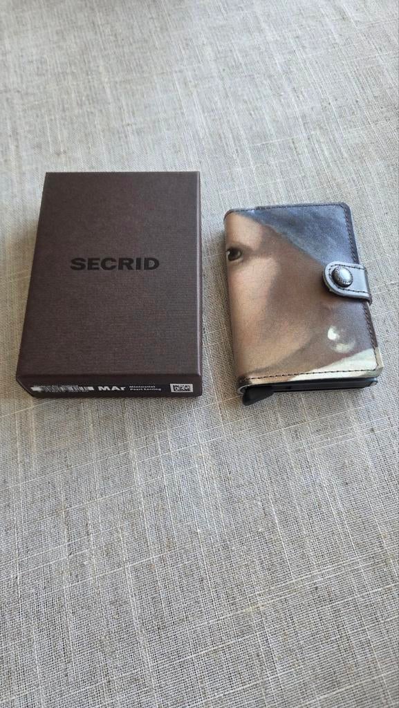 Secrid Miniwallet Vermeer Meisje met de Parel, Overige merken, Overige kleuren, Leer, Ophalen of Verzenden
