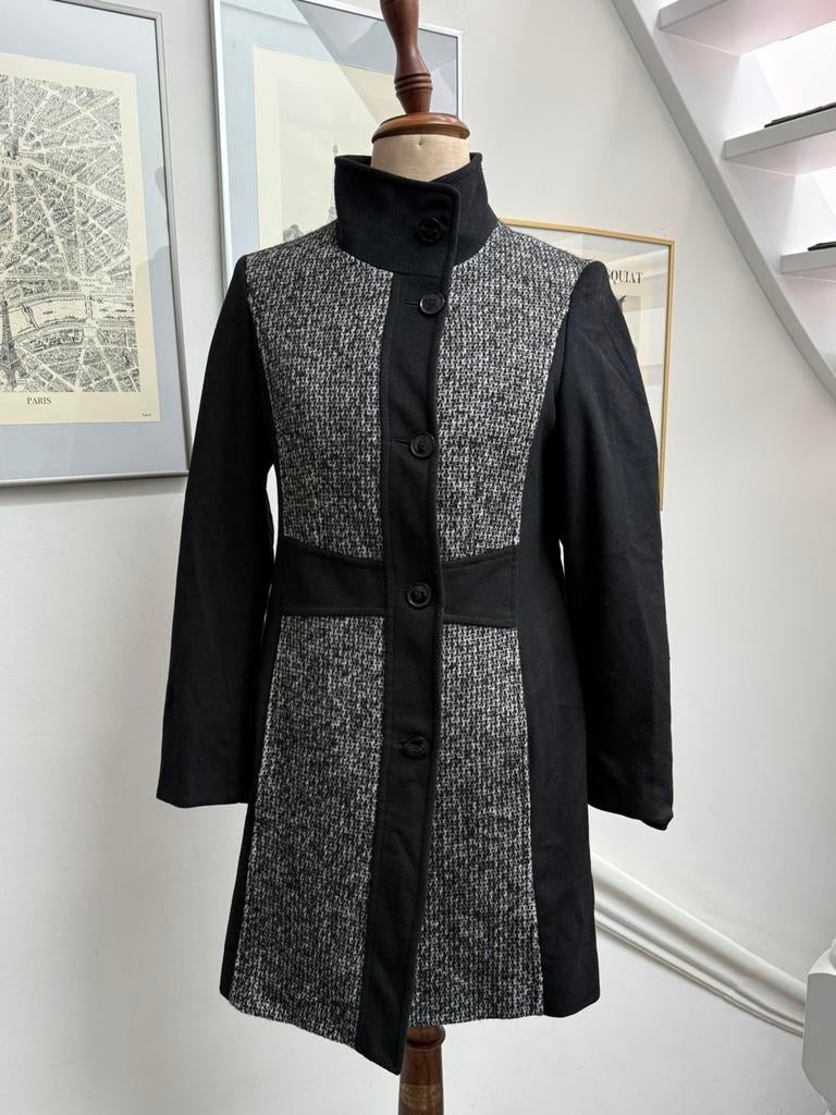 Steinbock Wollen Jas Zwart Dames L Cashmere, Ophalen of Verzenden, Zo goed als nieuw, Maat 38/40 (M), Zwart