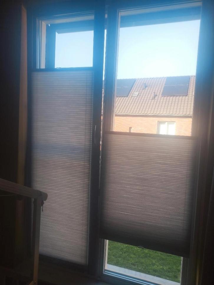 Plisse Gordijn grijs, Huis en Inrichting, Stoffering | Gordijnen en Lamellen, Zo goed als nieuw, 200 cm of meer, 50 tot 100 cm