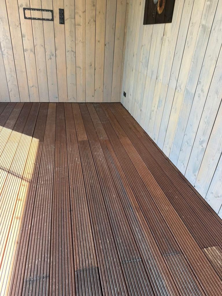 Houten vlonderplanken Bangkirai, Tuin en Terras, Palen, Balken en Planken, Ophalen, Gebruikt, Planken, Hardhout