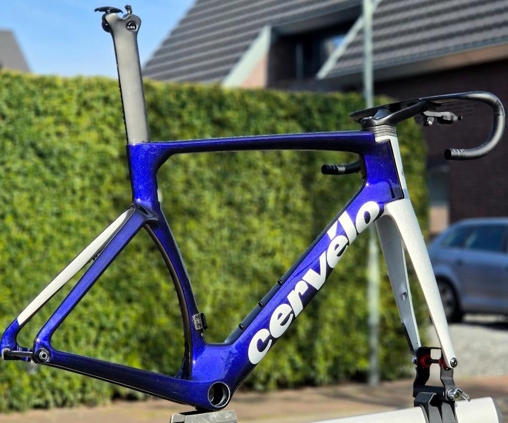 Cervelo S5 Sapphire ice frameset maat 56, 28 inch, Carbon, Heren, Zo goed als nieuw