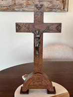 Groot Staand Kruisbeeld Hout Jezus Religieus, Ophalen of Verzenden