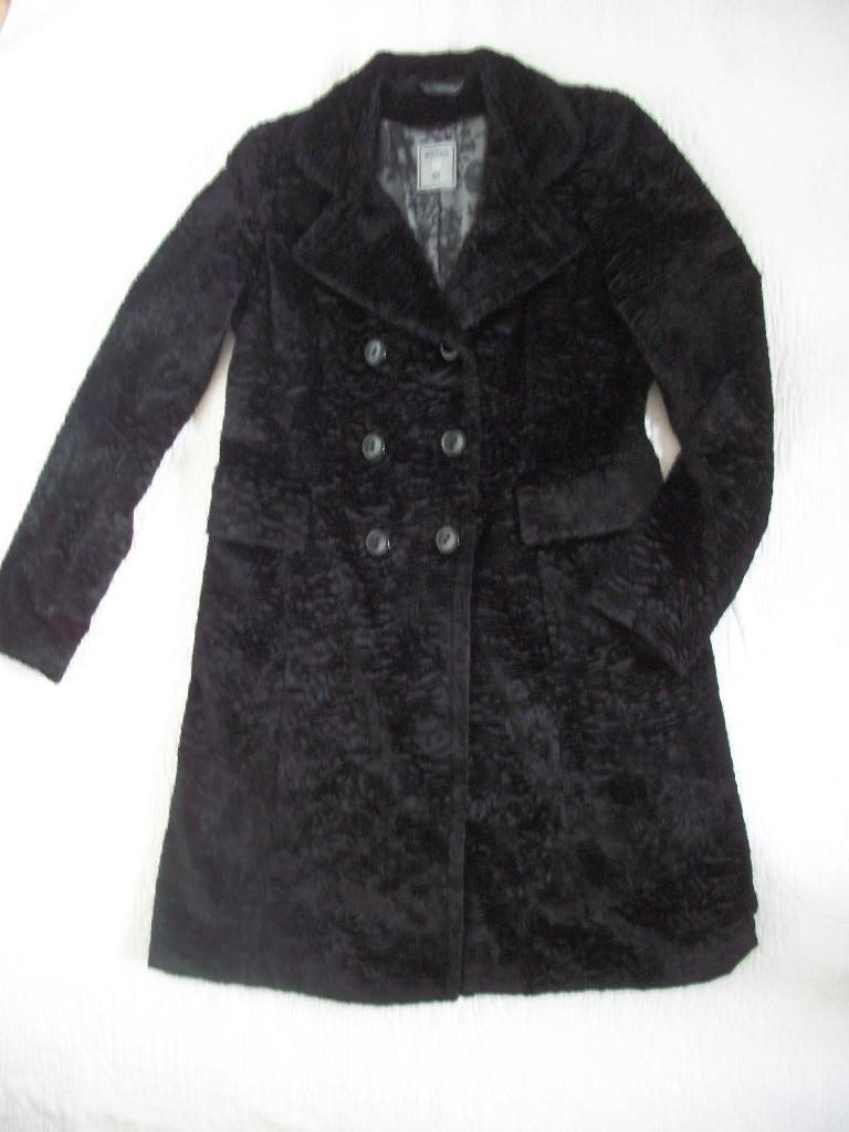 Winterjas Mantel Zwart Fluweel - Wega 1951 - 40 - nieuw, Maat 38/40 (M), WEGA 1951, Zwart, Nieuw