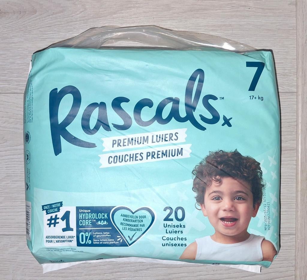 Pak Rascal & Friends luiers maat 7, 20 stuks, Ophalen of Verzenden, Nieuw