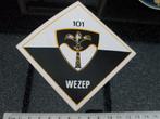 sticker squadron 101 nbc wezep logo embleem wapen leger KL, Verzenden, Zo goed als nieuw, Bedrijf of Vereniging