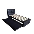 Rodan 1-persoonsbed met uitschuifbed - Grijs