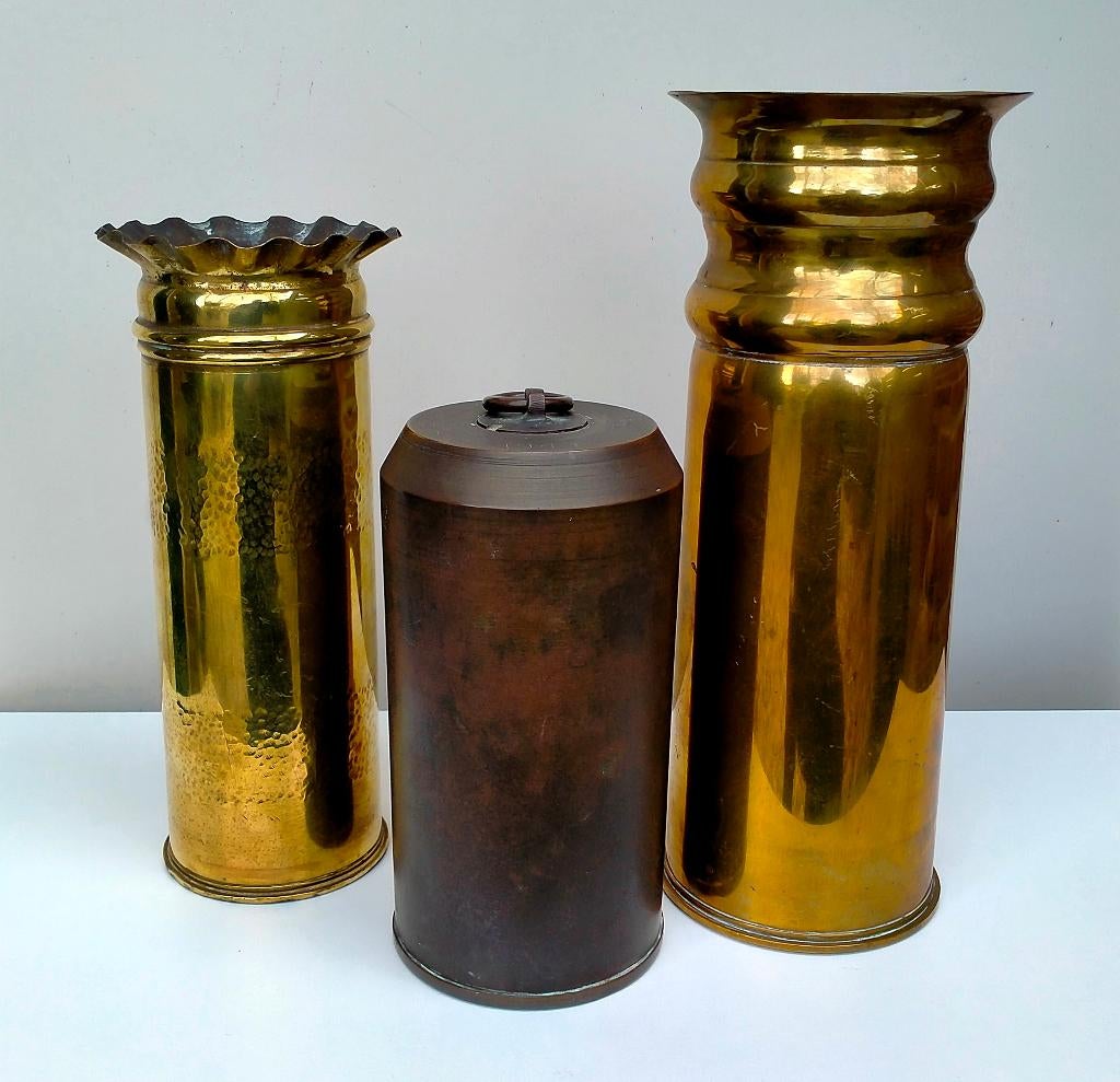 WWII / WW2 Trench Art Graan Huls - 3 Hulzen 1Koop - 1942/43, Verzamelen, Militaria | Tweede Wereldoorlog, Ophalen of Verzenden