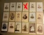 17 stuks CDV, carte de visité ca 1850., Ophalen of Verzenden, Voor 1940, Gebruikt