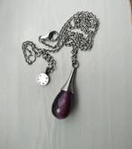 Ti Sento ketting met paarse hanger, Verzenden, Zo goed als nieuw, Paars, Overige materialen