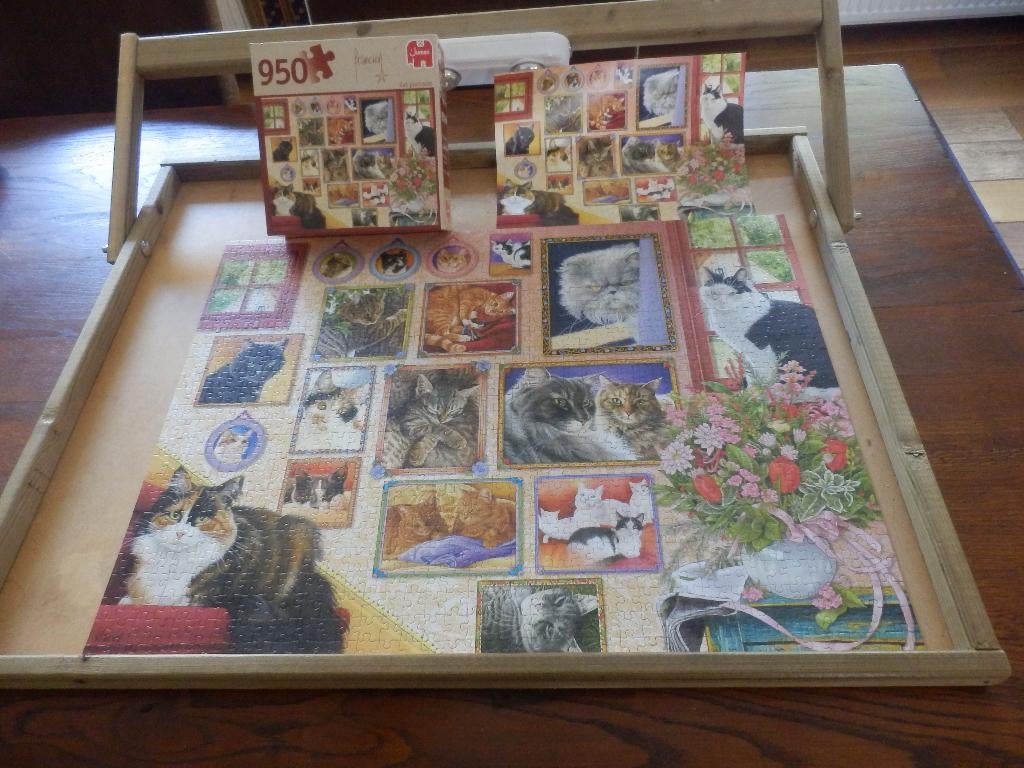 Jumbo legpuzzel Cat Portraits::::Francien puzzel 950 stuks., Ophalen of Verzenden, 500 t/m 1500 stukjes, Zo goed als nieuw, Legpuzzel