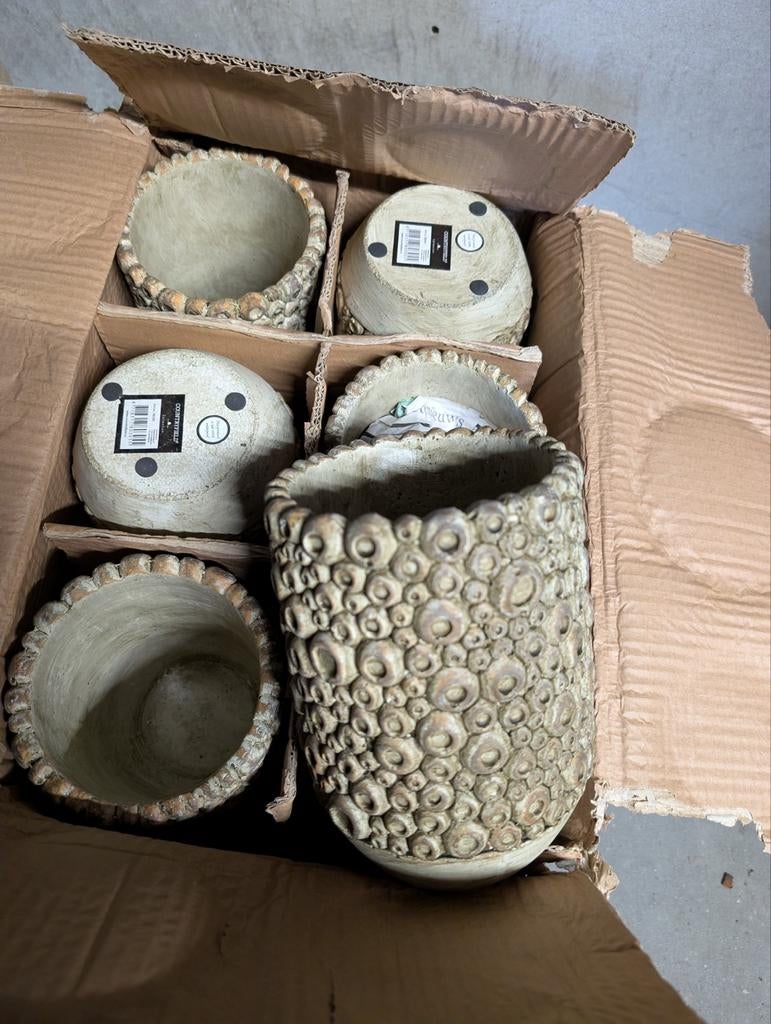 Nieuwe bloempotten 12 stuks. € 4,50 per stuk, Ophalen, Nieuw