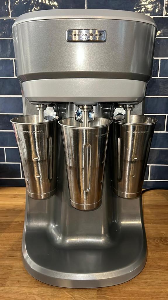 Hamilton Beach MILKSHAKE MIXER | 3x RVS beker 0,75L | HMD400, 4 liter of meer, Ophalen of Verzenden, Nieuw, 3 snelheden of meer