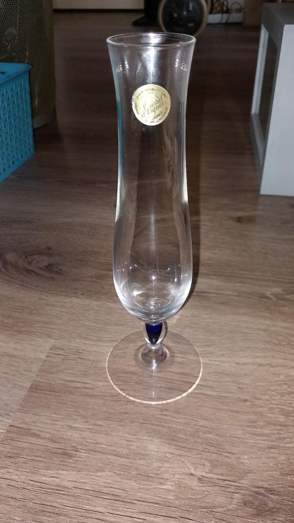 Blauw druppel traan Cristal Glas Kristal D'arques, Ophalen of Verzenden