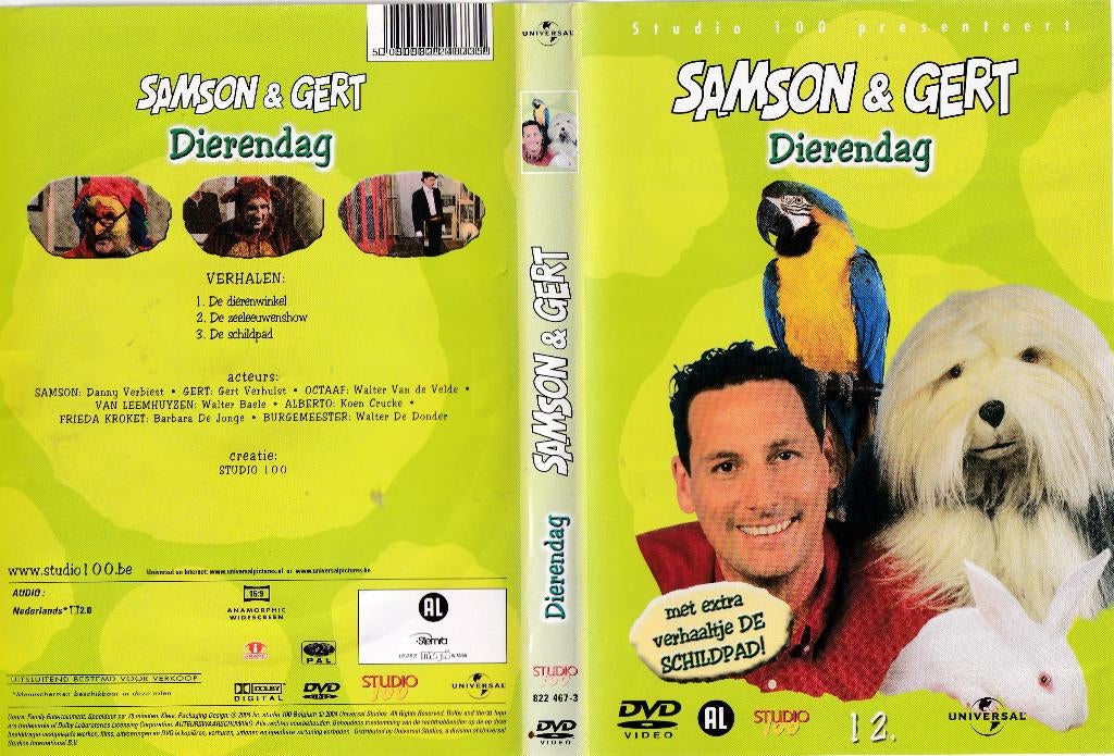 Samson en Gert - Dierendag dvd, Cd's en Dvd's, Dvd's | Kinderen en Jeugd, Gebruikt, Alle leeftijden, Ophalen of Verzenden, Komedie