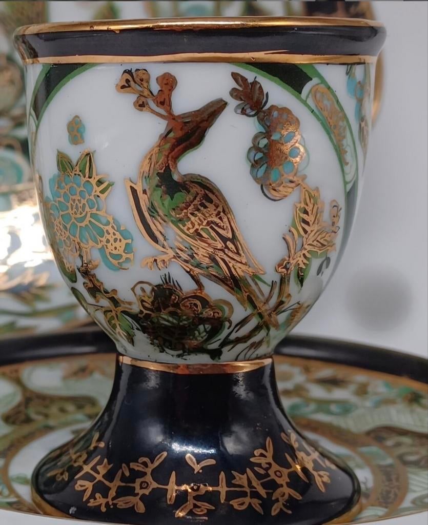 Antieke-Handgeschilderd saji fina China Egg cup Japan/1950, Ophalen of Verzenden