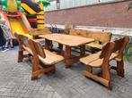 Massief houten tuinset voor binnen en buiten nieuw goedkoop, Ophalen of Verzenden, Hout