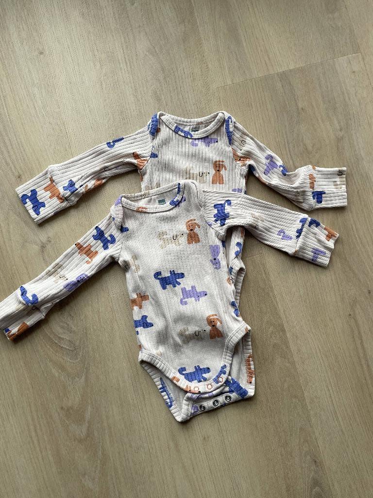 Bamboo rompers hema 50-56, Ophalen, Nacht- of Onderkleding, Jongetje of Meisje, Zo goed als nieuw