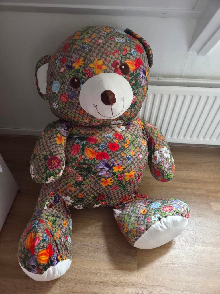 NIEUWE MEGA GROTE GUCCI BEER FLOWERS BLOEMENPRINT, Ophalen, Nieuw, Beer