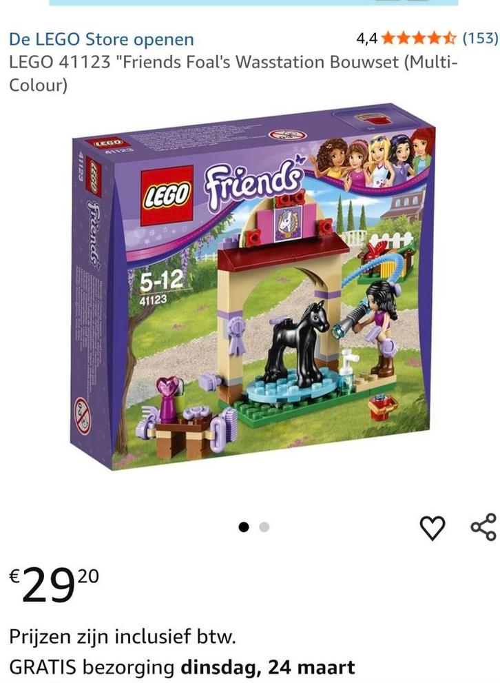 Lego Friends Veulen Wasstation 41123, Kinderen en Baby's, Speelgoed | Duplo en Lego, Ophalen of Verzenden