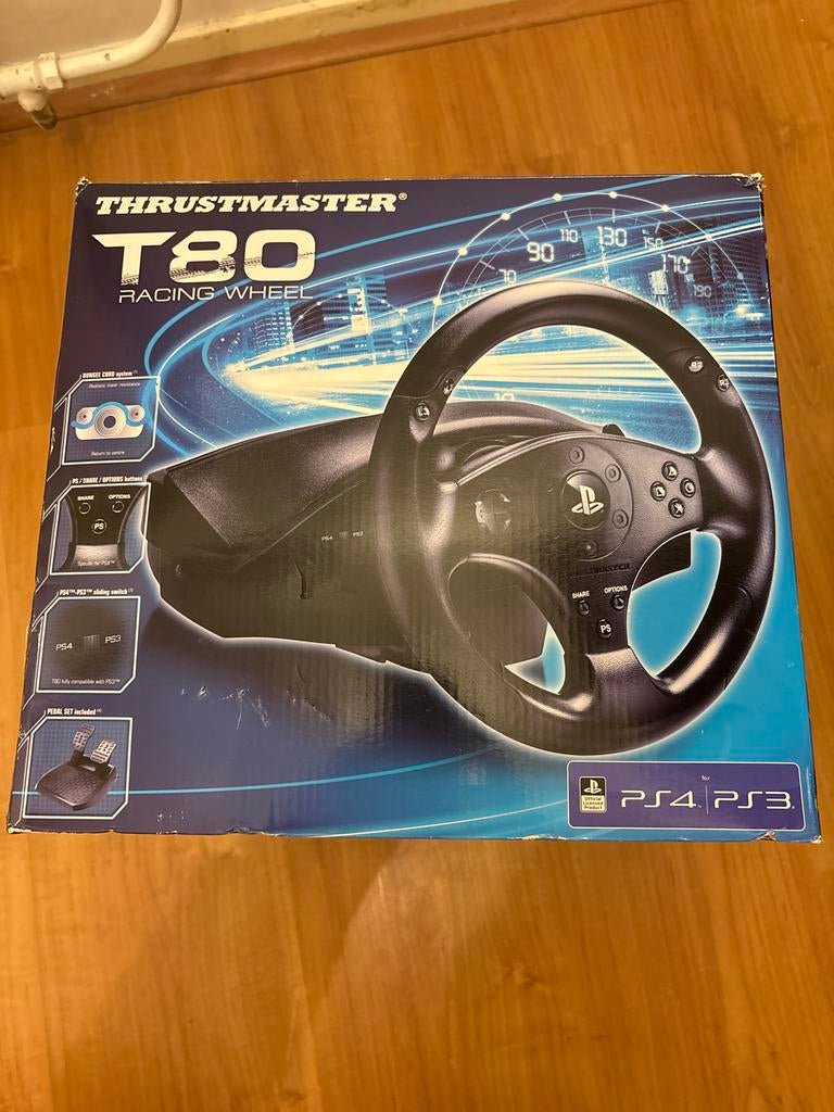 Thrustmaster T80 Racing Wheel voor PS4/PS3, Ophalen of Verzenden, Zo goed als nieuw, Stuur of Pedalen, PlayStation 4