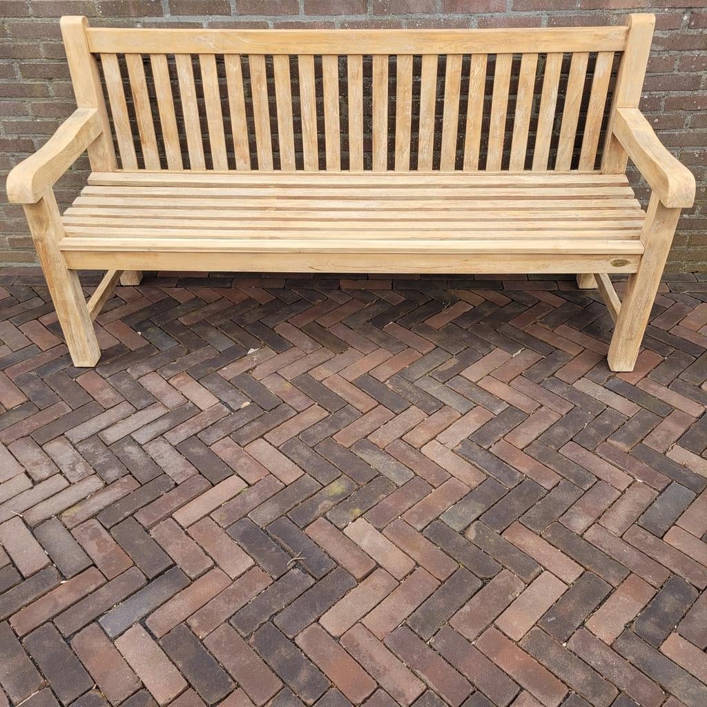 Stevige tuinbank 180 lang, Tuin en Terras, Tuinbanken, Ophalen, Teakhout
