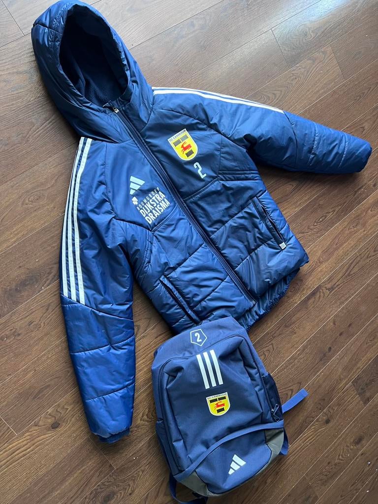 Jas en rugtas Sc Cambuur, Maat S, Verzenden, Zo goed als nieuw, Set