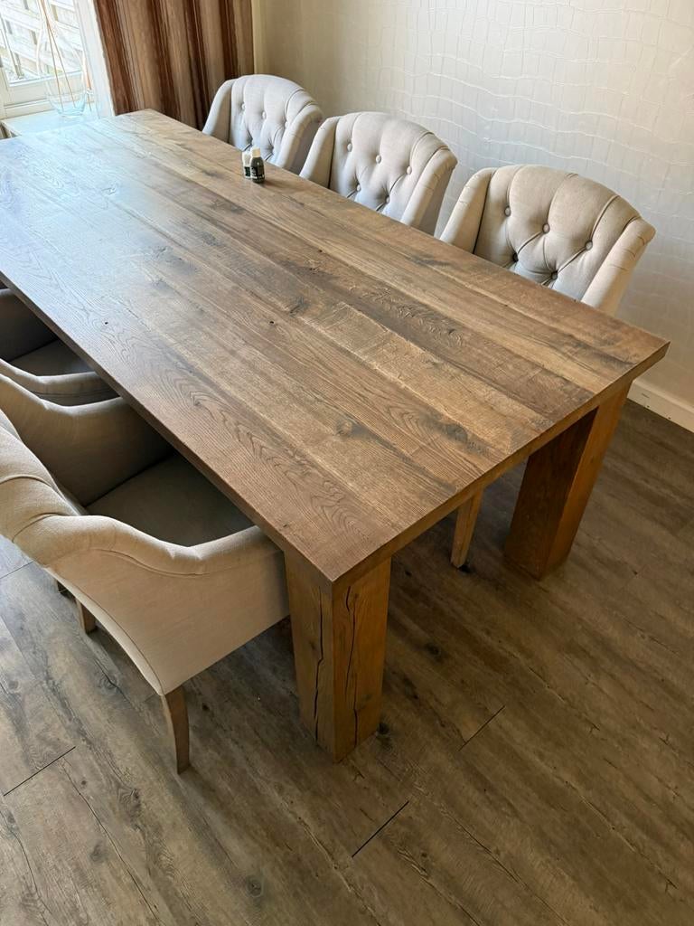 Complete inboedel - teak hout, Ophalen, Zo goed als nieuw, Rechthoekig, 200 cm of meer