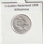 zilver 1/2 gulden 1898  Wilhelmina, Postzegels en Munten, Munten | Nederland, Ophalen of Verzenden, Koningin Wilhelmina, 1 gulden