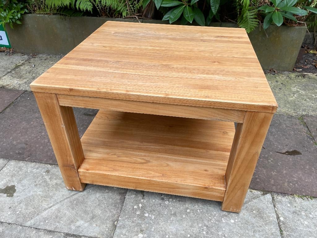 Salontafel massief eiken, Huis en Inrichting, Tafels | Salontafels, Ophalen, Gebruikt, 100 tot 150 cm, 50 tot 100 cm