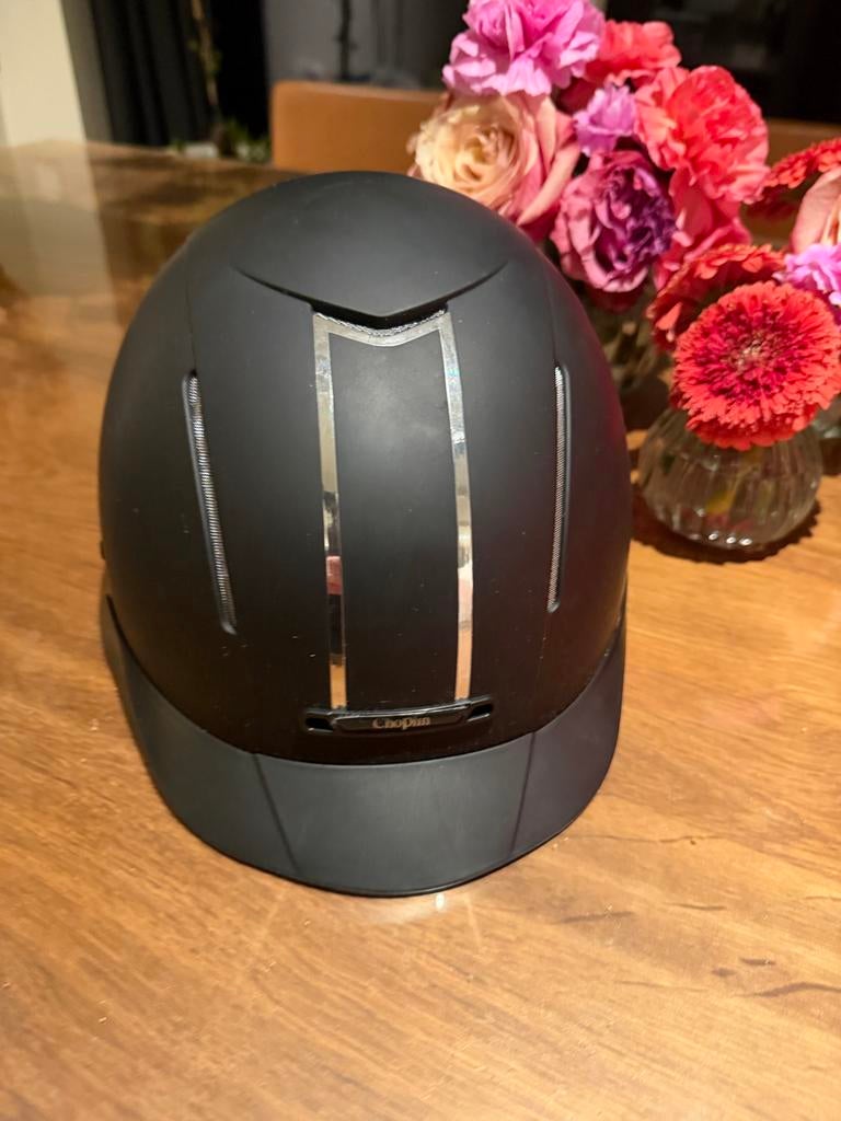 Zwarte paardenhelm maat M 56-58, Ophalen of Verzenden, Zo goed als nieuw, Dressuur
