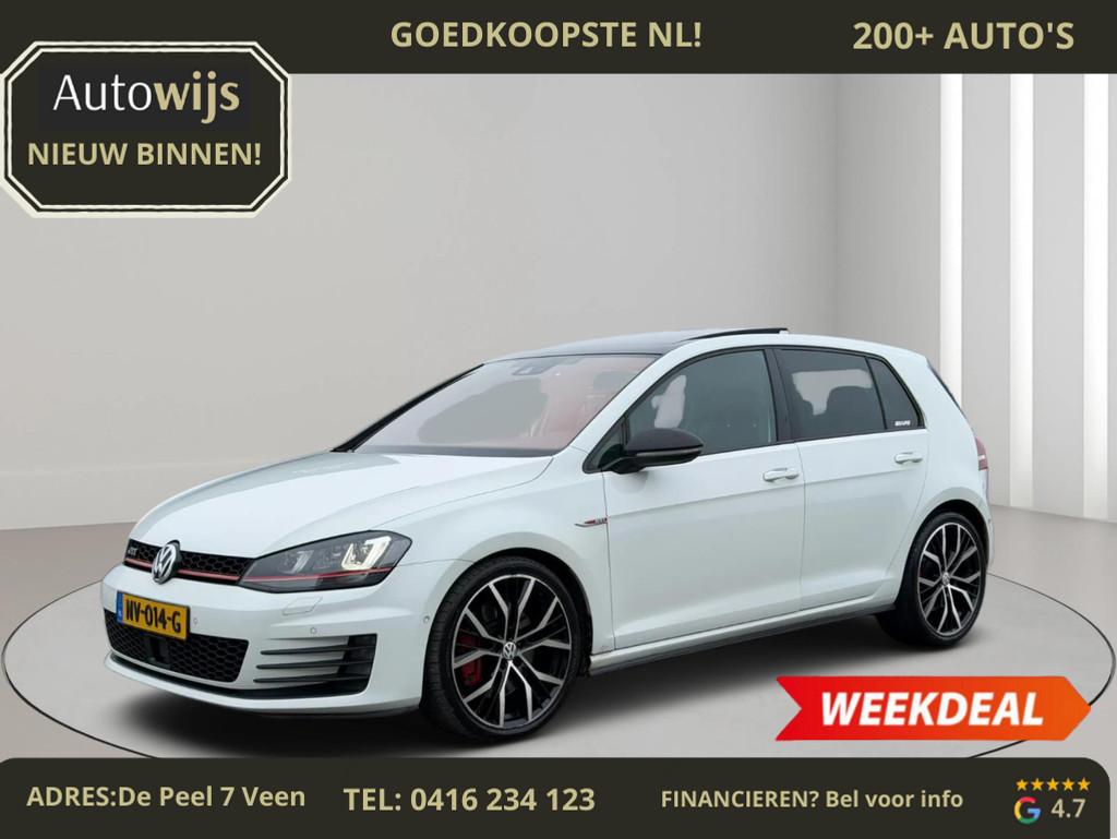 Volkswagen Golf 2.0 TSI GTI Performance|AUT|LEDER|PANO|DYNAU, Auto's, Volkswagen, Gebruikt, 4 cilinders, 1984 cc, Wit