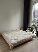 Karup design Eline bed with Comfort futon mattress 160x200, Gebruikt, Bruin, Tweepersoons, 200 cm