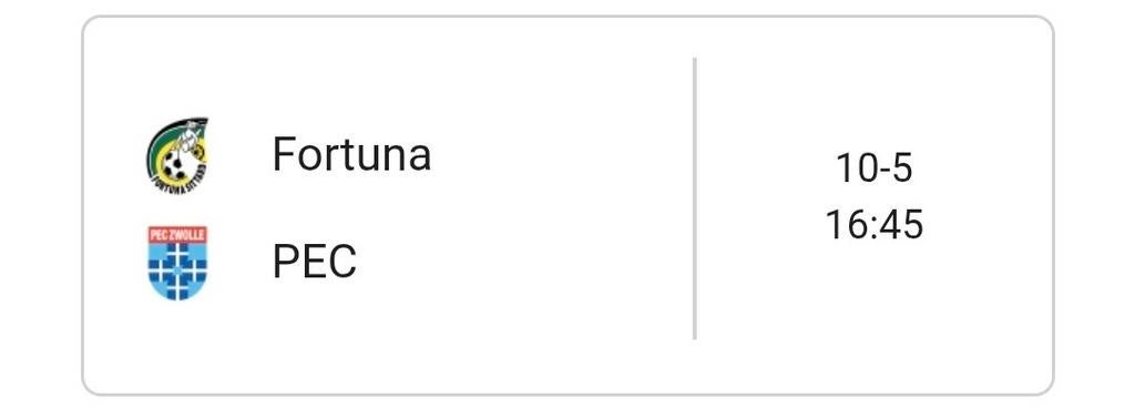 Kaart 0-17 jaar Fortuna-pec zwolle, Maat XL, Ophalen of Verzenden, Nieuw, Overige typen