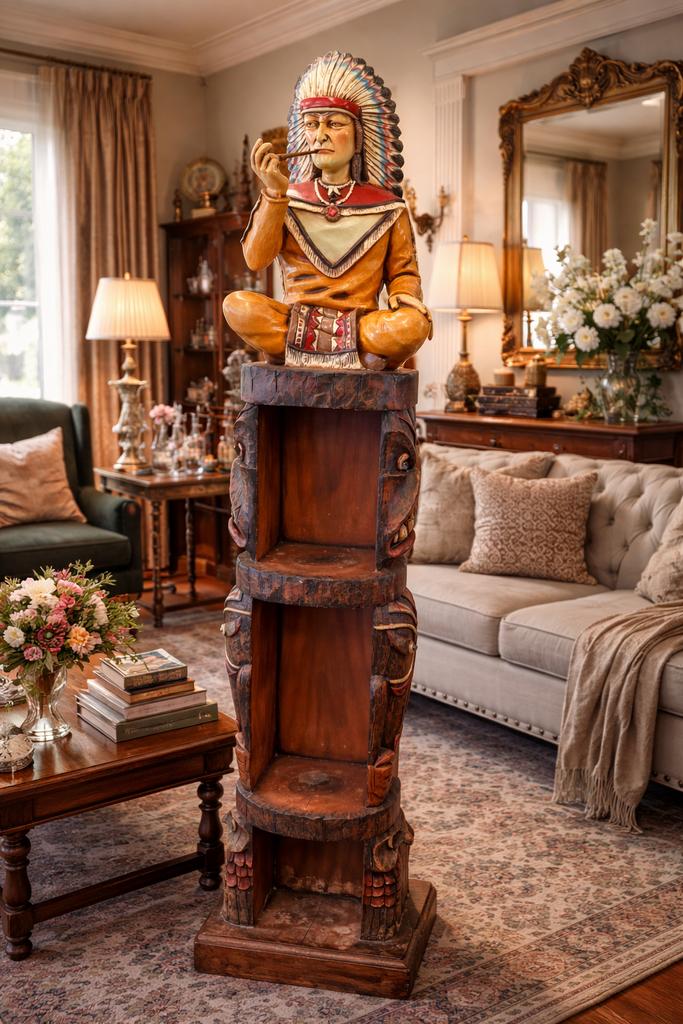 Groot totempaal kast  beeld indiaan kunststof 2 m hoog, Verzamelen, Beelden en Beeldjes, Ophalen, Gebruikt, Dier