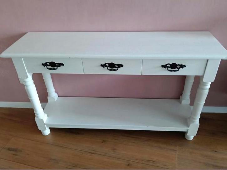 Sidetable wit, Huis en Inrichting, Tafels | Sidetables, 25 tot 50 cm, 100 tot 150 cm, Rechthoekig, Ophalen