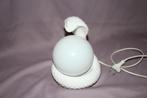 Vintage keramieke cobra tafellamp met witte bol jaren 70/80, Ophalen of Verzenden, Gebruikt, Glas, Minder dan 50 cm