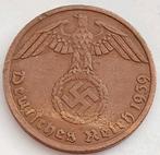 1 Reichspfennig 1939A Nazi Duitsland Oude Munt WO2 Swastika, Verzamelen, Ophalen of Verzenden, Duitsland
