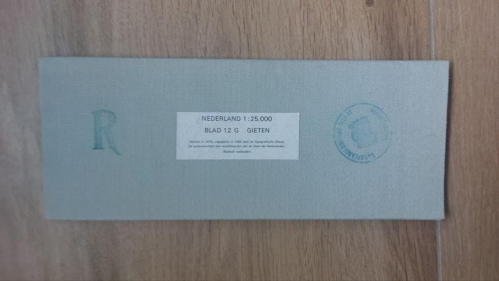 11G Gieten Grolloo Eext Gasselte Rolde Borger Stafkaart 1982, Boeken, Topografische Dienst Nederland, Ophalen of Verzenden, 1800 tot 2000