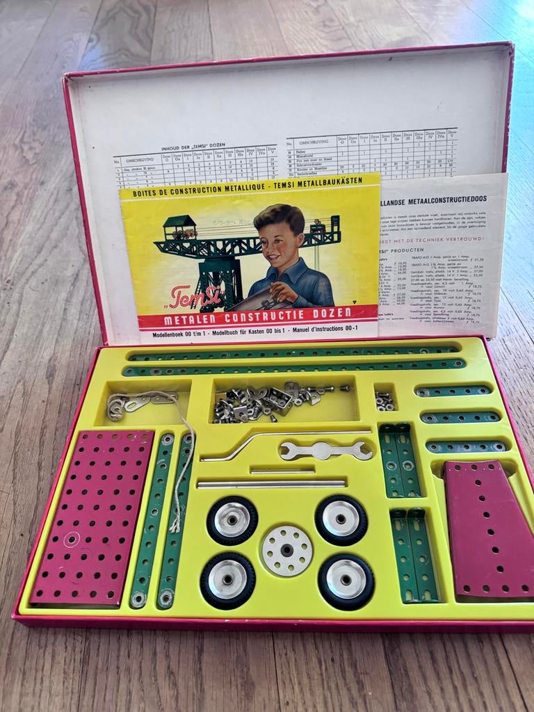 Temsi Metalen Constructie Dozen nr. 1 - Originele Staat, Ophalen of Verzenden, Gebruikt, Overige typen, Overige merken