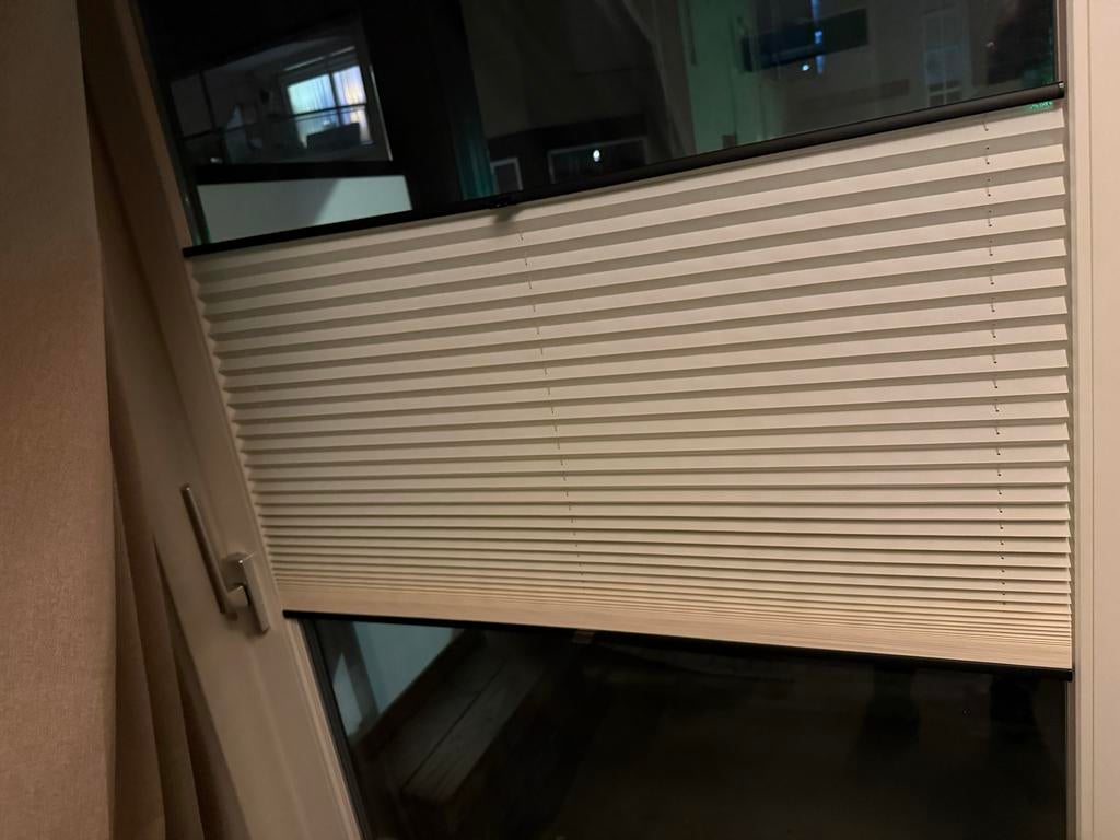 Plissegordijn, 100 tot 150 cm, 200 cm of meer, Wit, Ophalen of Verzenden