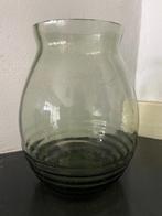 Copier groen glazen vaas hoogte 15 diameter 12 cm, Ophalen of Verzenden