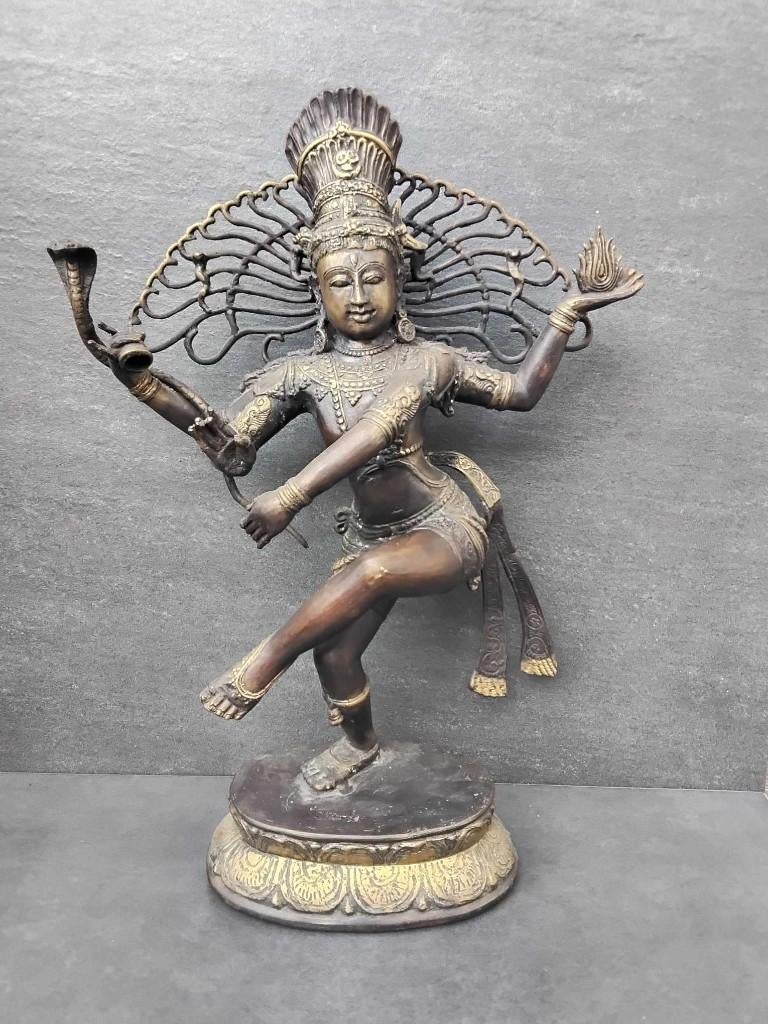 Bronzen beeld van Shiva/India/Azië, Ophalen of Verzenden