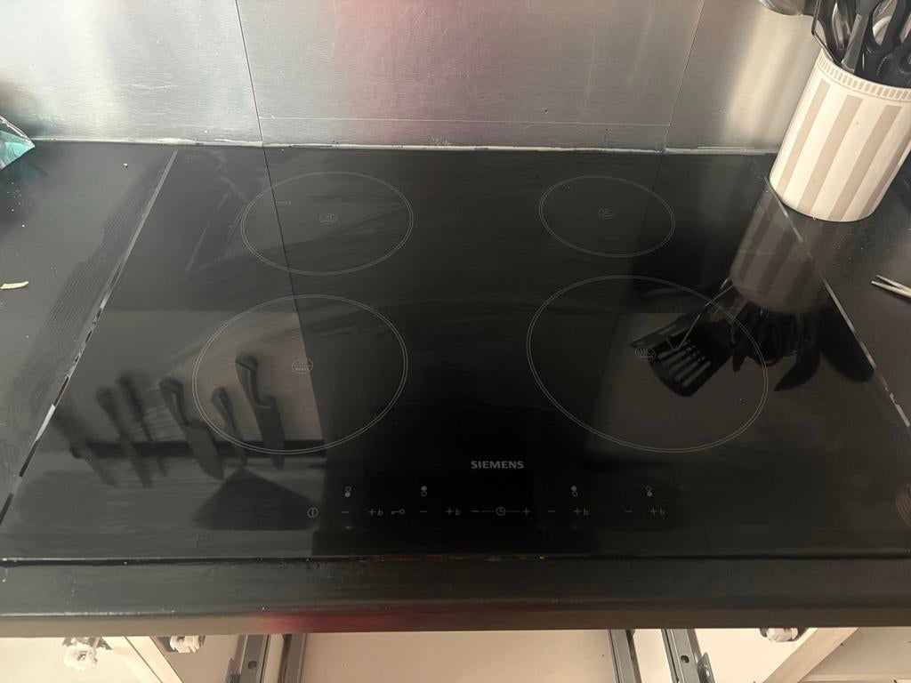 Siemens inductie kookplaat 4 pits, Witgoed en Apparatuur, Kookplaten, Gebruikt, Inbouw, Inductie, 4 kookzones