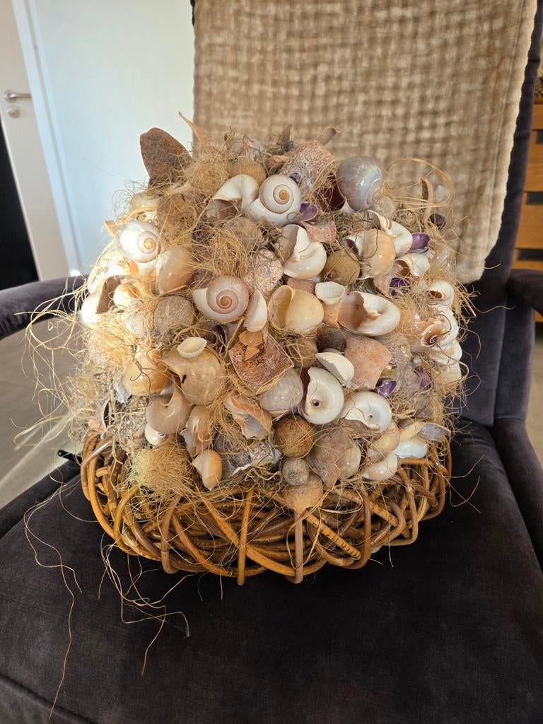 Schelpen bol op krans, Ophalen