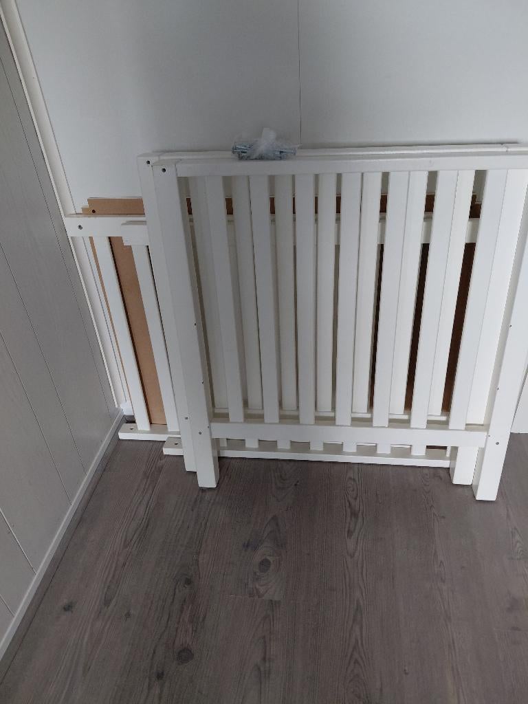 box evt met boxkleed okergeel, Kinderen en Baby's, Boxen, Ophalen, Gebruikt, Rechthoekig, In hoogte verstelbaar