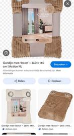 Gezocht! Bruine ribstof gordijnen van Action, Huis en Inrichting, Stoffering | Gordijnen en Lamellen, Ophalen of Verzenden