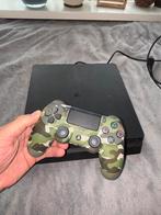 PlayStation 4 Slim met Camouflage Controller, Ophalen of Verzenden, Zo goed als nieuw, Met 1 controller, Slim
