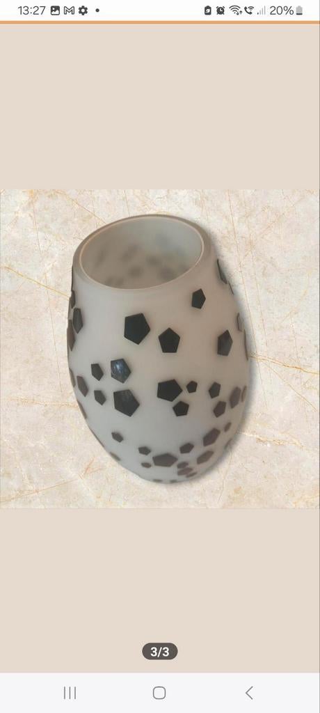 Nieuwe mondgeblazen vaas met uniek patroon, Ophalen of Verzenden